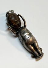 WW1 sterling silver & wood  'Fumsup - Touch Wood' lucky charm 1914