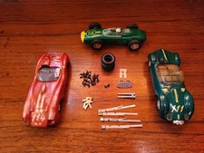 Marx Lot Of Unique Slot Cars And Accessories 1/32 Scale From The 1960's.