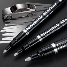 3PCS Liquid Mirror Chrome Marker Set Silver Metallic Paint Pens 0.7/1/3mm