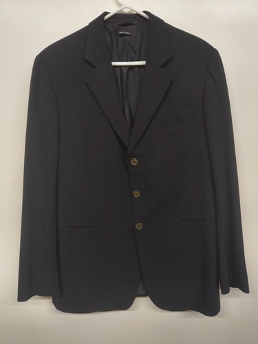 Giorgio Armani, Vintage Giorgio Armani Blazer 42R Wool Black Made in Italy 80-90s