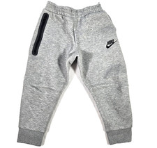Nike Tech Youth Kids Small 4-5 Gray Sportswear Fleece Jogger Sweatpants NWOT