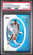 PSA 2023 Panini Select Certified Victor Wembanyama SILVER PRIZM RC POP/75 🦄 🔥