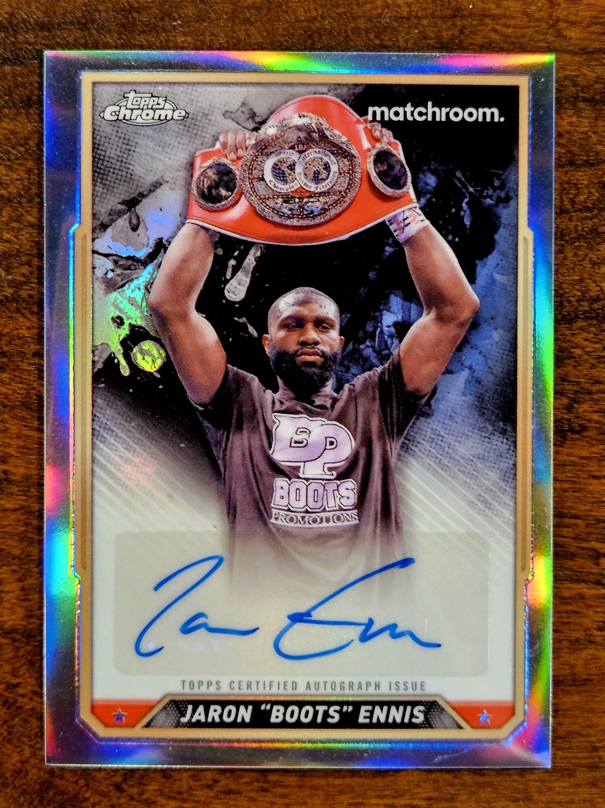 2024 Topps Chrome Boxing Jaron "Boots" Ennis Auto Autograph Refractor CBA-JBE