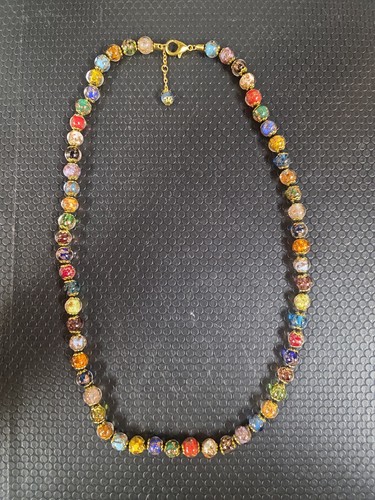 Vintage Murano Multicolor Glass Bead Necklace