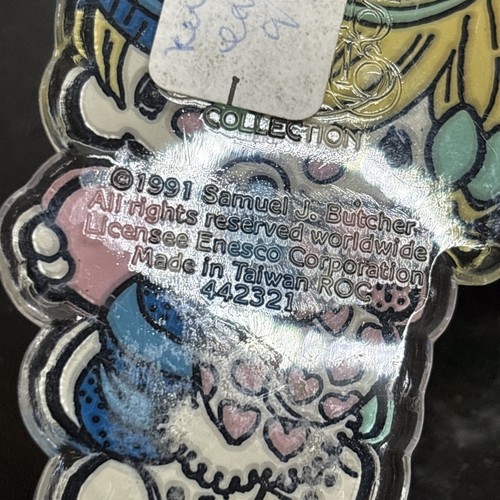 Precious Moments Keychain Clowns Unicycle 1991 Plastic Vintage New Old Stock - Picture 3 of 6