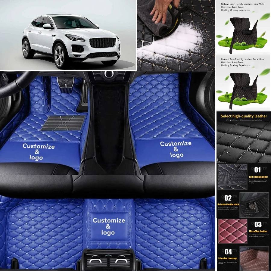 For Jaguar F-Pace Car Floor Mats Luxury Waterproof Carpets Liners Interior Auto