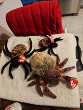 Ty Beanie Baby Spinner, Baby Spinner, And Hairy The Spider Plush Toys