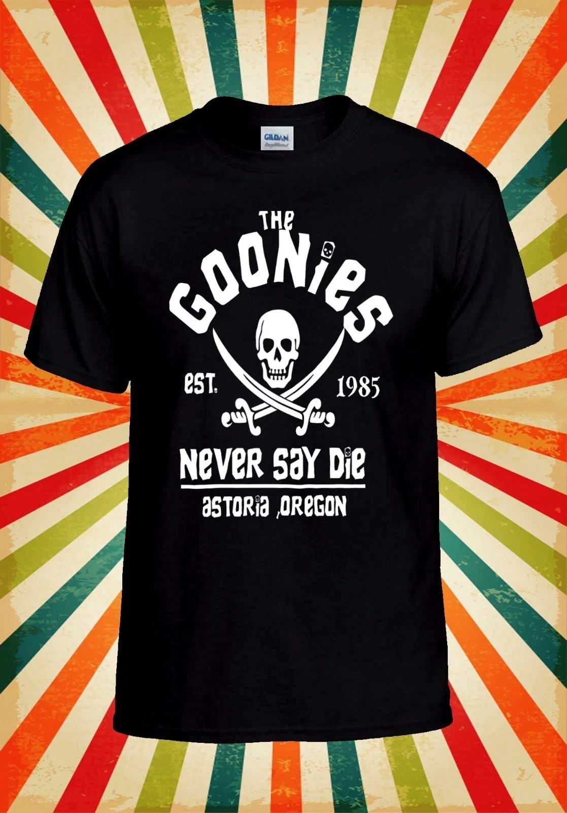 The Goonies Never Say Die Chunk Sloth Fashion Travel Tee Short Sleeve, Navy M image 5