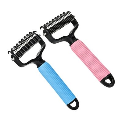 Cats Dog Comb With Smooth Pet Deshedding Brush For Gentle Detangling