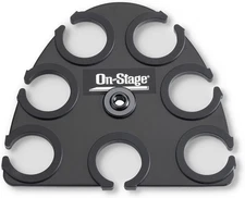 On-Stage MSA2700 Multi-Mic Holder (Microphone Organizer, Display, Black 