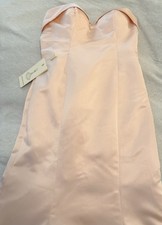 Jasmine Blush Pink Satin Strapless Bridesmaid Dress Size 10