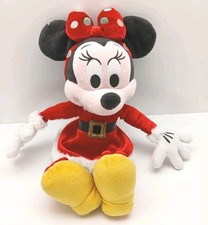 Disney Parks Retro Minnie Mouse Christmas Mrs. Claus 11" Plush 2016 Holiday Toy