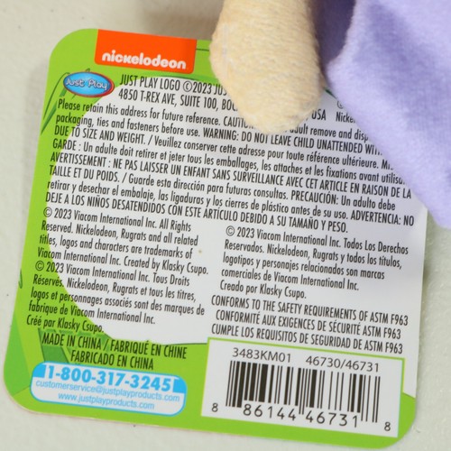 Muñeco de peluche Nickelodeon Rugrats Angelica juguete Just Play Viacom 2023 - Imagen 9 de 11