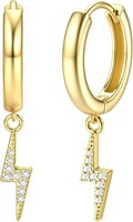 Ohrringe Huggie 14 Karat Vergoldet Hypoallergen Silber Gold Creolen Damen