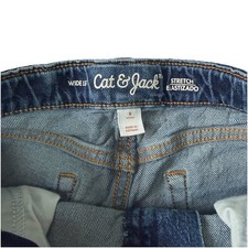 Cat  Jack Girl  s Size 8 Jeans Denim Pants Wide Leg Adjustable Waist