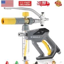 Pressure Washer Gun with Mini Foam Cannon, Dual Connector Accessory, Undilute...
