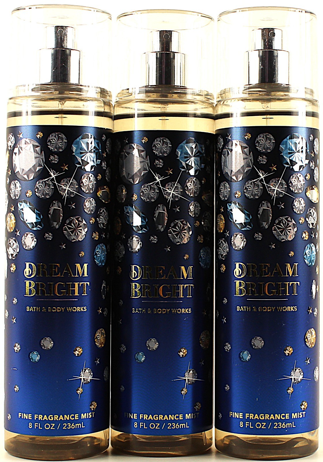 QTY 3 - Bath & Body Works DREAM BRIGHT Fine Fragrance Body Mist Spray 8Oz