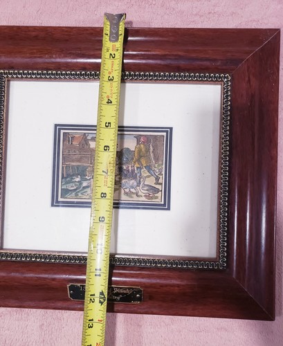 David Kandel 1565 Handcolored Etching Framed Approx 5x4 In  - Picture 10 of 12