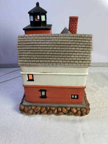 Geo Z Lefton 1996 Round Island Michigan Historischer Leuchtturm (1895) mit Licht SCHÖN - Bild 5 von 8