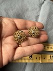 Vintage Avon Precious Pretenders Goldtone Filigree Clip Earrings - Marked — photo 8