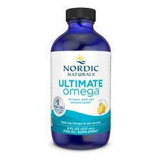 Nordic Naturals Ultimate Omega Liquid - Lemon Omega 3 Fish Oil 8 Oz