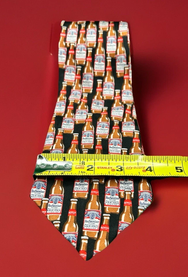 New Vintage 1999 Budweiser Bud Bottles Series 1 100% Silk Men’s Tie Necktie - Image 2 of 4