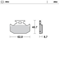 Moto-Master Hintere Nitro Sinter BremsbeläGe FüR Yamaha YZ 250 1990-1991