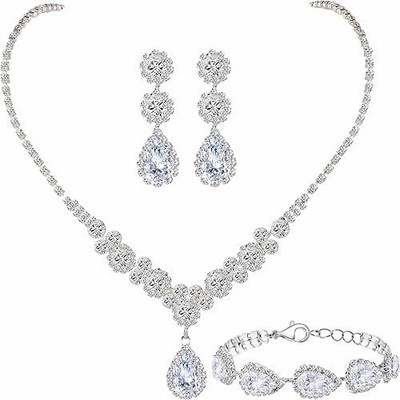 juego de collar y aretes regalo para mama esposa mujer mi novia boda joyeria NEW