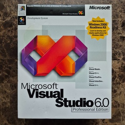 Microsoft Visual Studio 6.0 6 Professional 659-00391 RETAIL Box | eBay