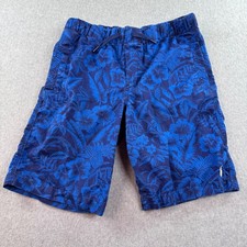 Polo Ralph Lauren Kids Blue Floral Tropical Shorts Sz L 14-16 Cotton Drawstring