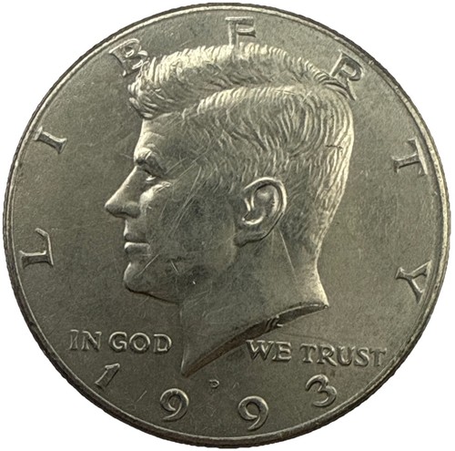 50 Cent Münze USA Kennedy Half Dollar 1993-P