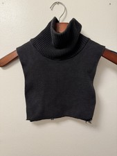 Vintage Black Turtleneck Mock Dickie Unisex Made In USA