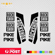 ROCKSHOX Pike Vinyl Decals Stickers Sheet Bike Frame Cycle Cycling Bicycle