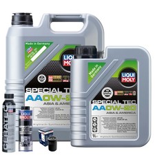Motoröl 0W20 LIQUI MOLY Special Tec Aa 6L+BOSCH Ölfilter +Spülung +Cera Tec