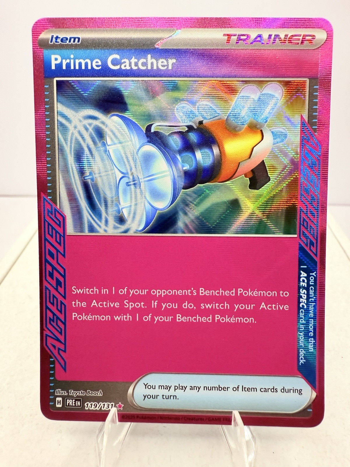 Pokemon Prime Catcher 157/162 Temporal Forces ACE SPEC Holo Rare NM