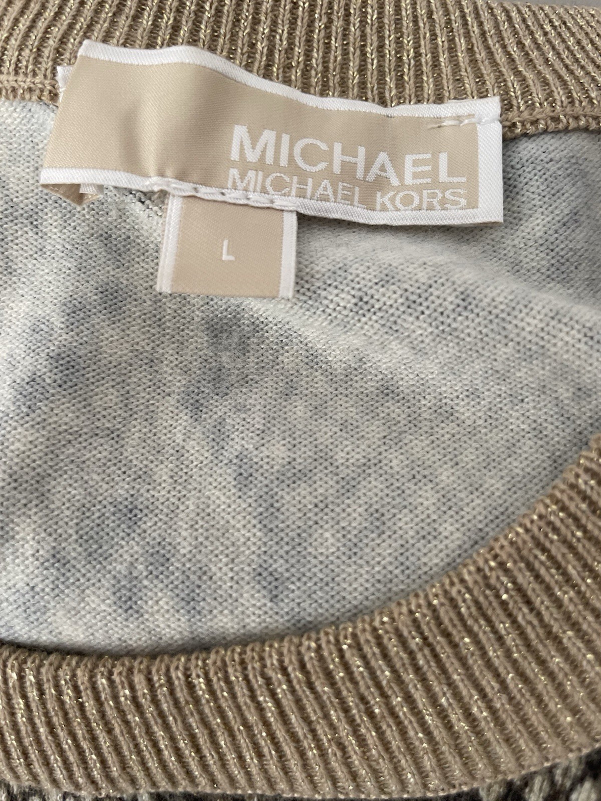 Michael Kors Brown Beige Python Pattern Cotton Mi… - image 6