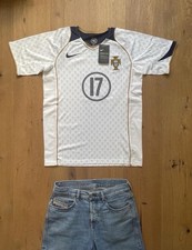 Retro authentic portugal 2006 jersey ronaldo 17 on back 