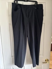 Basler Weekend Diana Trousers Bermuda Black Pants 46 Wool Blend Made In Ukraine