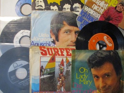 7-Zoll-Singles Lot-1  8x  7''Vinyl div.Interpreten Stile Labels 45-RPM Basteln?