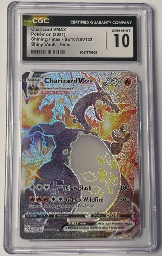 CGC 10 Charizard VMAX SV107/SV122 Shining Fates Pokemon 2021