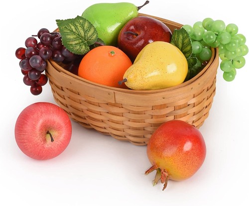 Artificial Fruits Pack, 8Pcs/Set Mix Fake Green, Red, Orange, Yellow