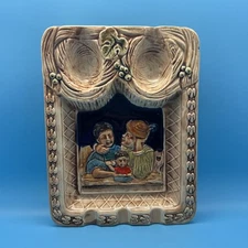 Vintage Ceramic Double Pipe Rest Ashtray Cigar Dual Pipes German Stein Art