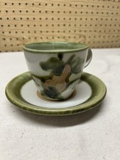 Louisville Stoneware  John B Taylor 6 Oz Coffee Cup And Saucer Pear Set