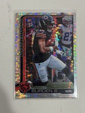 2025 Topps Chrome Luther Burden III Pulsar #334 RC - Chicago Bears