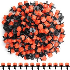 200PCS Adjustable Irrigation Drippers Sprinklers 1/4 Inch Emitter Micro