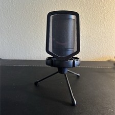 FIFINE USB Microphone Black Freestanding Adjustable Stand