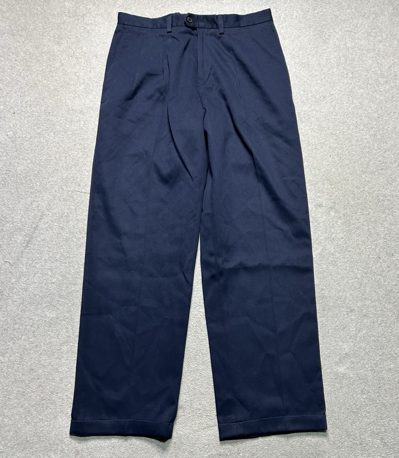 Pantalones chinos Callaway para hombre talla 34 X 31 Pro spin plisados golf azul marino