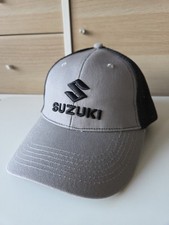Suzuki Grey Black Embroidered Mesh Back Trucker Snapback Hat