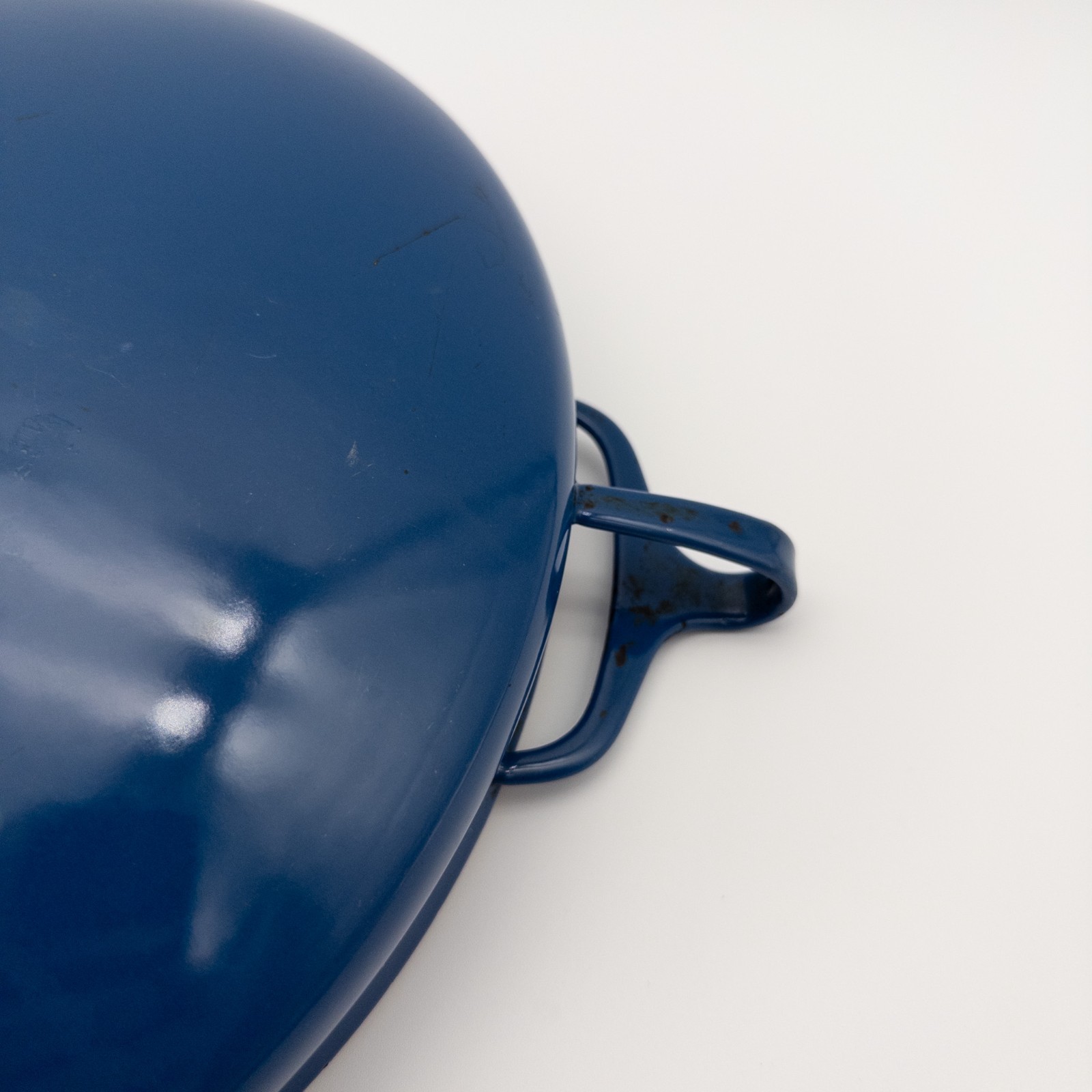 Dansk Kobenstyle Paella Pan Enamel Blue 13.4in Vintage France IHQ Collectible