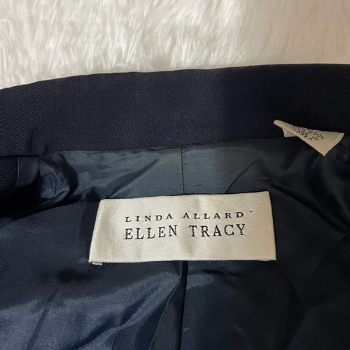 Blazer De Colección Linda Allard Ellen Tracy Mujer 6P Negro Doble Pecho Lana Carrera - Imagen 4 de 12